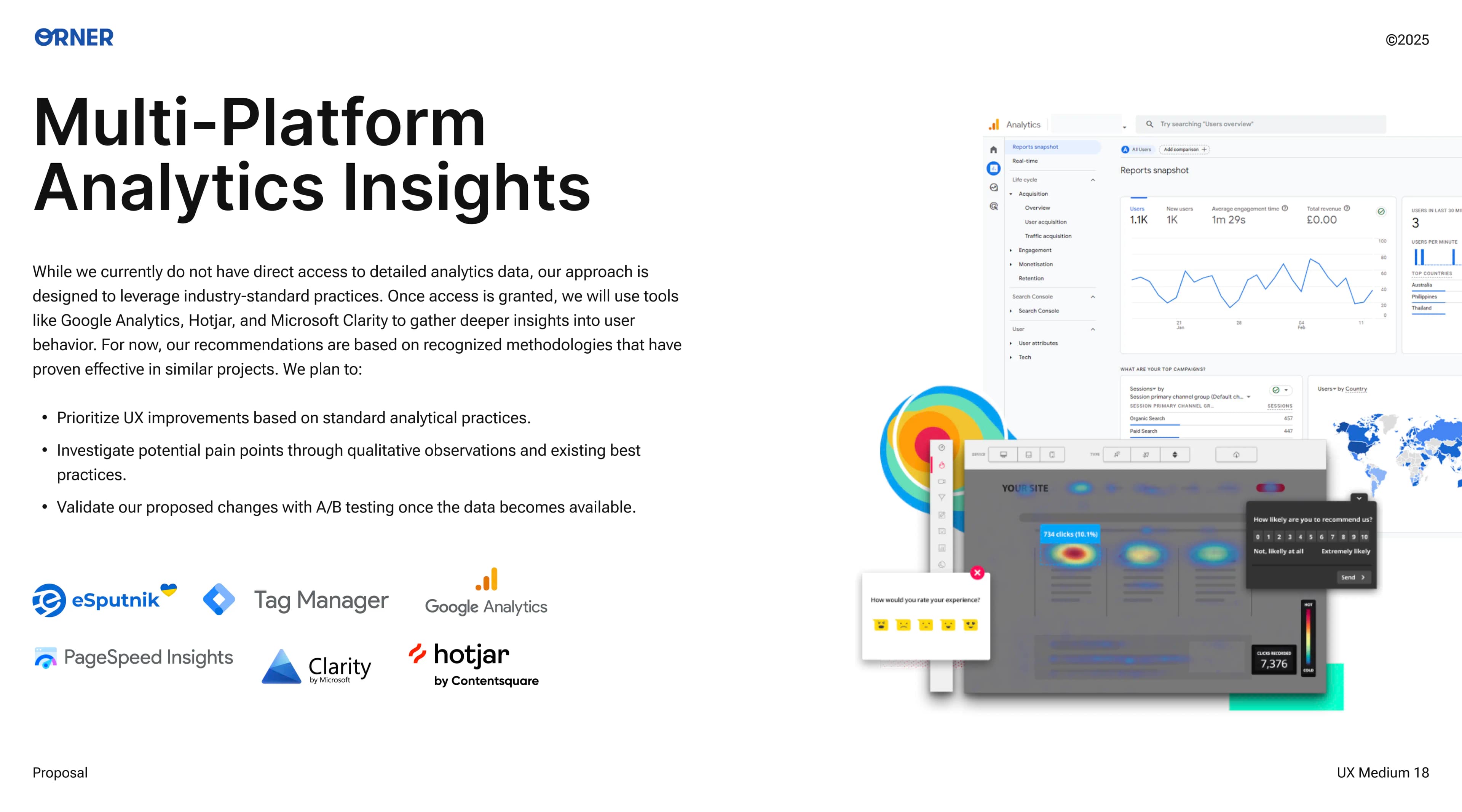 UX audit screenshot of Orner product page, first review